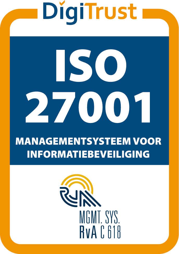 ISO 27001 certificaat (DigiTrust, geaccrediteerd door RvA C 618)